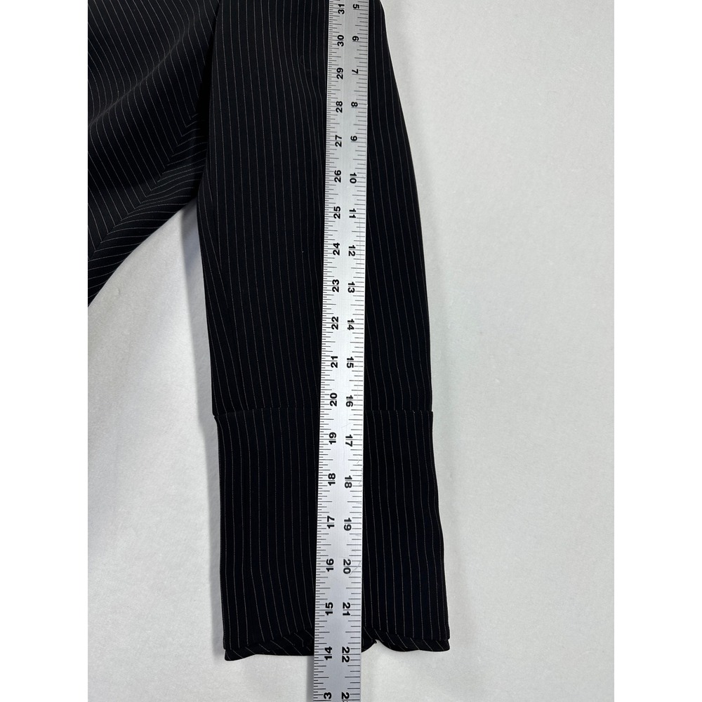 Vintage Y2K Tahari Arthur Levine Blazer 6 Black Pinstripe Designer Career Jacket - Picture 8 of 12